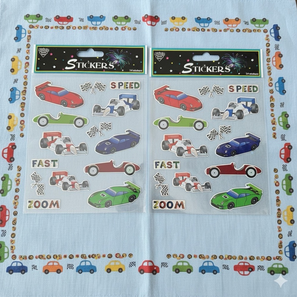 Race Car Stickers - 2 Set 🏎️